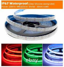 LED Strips Light RGB COB Flexible Super Bright DC High-Density Waterproof Tape