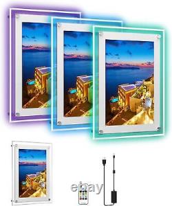 LED illuminated Color Changing RGB Crystal Frame, Poster, Display Menu A1 A2