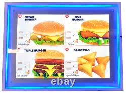 LED illuminated Colour Changing RGB Crystal Frame, Poster, Display Menu Boards