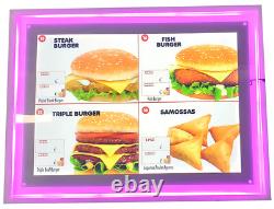 LED illuminated Colour Changing RGB Crystal Frame, Poster, Display Menu Boards