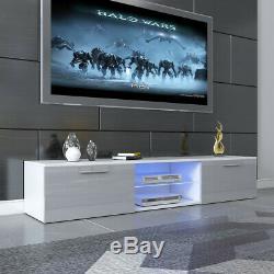 Large 160CM Corner TV Unit Cabinet Stand Sideboard Matt body&High Gloss Door LED