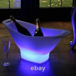 Large LED Ice Bucket, Light Up Champagne Wine Cooler Colour Changing by PK Green