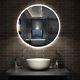 Large Round Bathroom Mirror With Led Lights 3 Colour Changing Demister