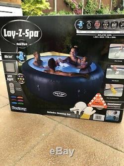 Lay Z Spa New York, Hot Tub Jacuzzi With Built In LED Lights. + Cleaning Kit
