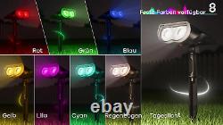 Linkind RGBW Solar Outdoor Lights, Color Changing Solar Lights Outdoor IP65, for