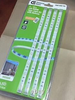 Lot of 5 Commercial Electric 12 4-Strip Linkable LED Flexible Tape Light Kits