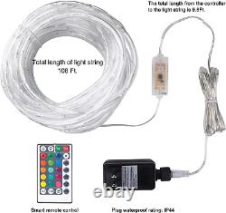 Luces de Cuerda Cambiantes de Color108 Pies 330 LED para Exteriores con Enchufe