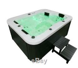 Luxury Outdoor Whirlpool Hot Tub with Heater Ozone LED for 2 3 Persons Spa