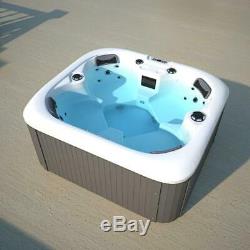 Luxury Outdoor Whirlpool Hot Tub with Heater Ozone LED for 4 Persons Spa Pool