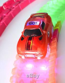 Magic Glow In The Dark Track Set With Colour Changing Led Lights On Tracks Led