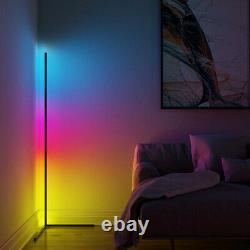 Modern Designer Luxury Nordic LED Corner Floor Lamp 16M RGB Colours Black