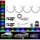 Multi-color Led Rgb Headlamp Halo Ring Bluetooth Set For 08-14 Dodge Challenger