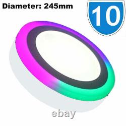 Multi Colour Changing RGB LED Ceiling Panel Light Downlight Surface 18W + 6W