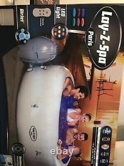 NEW LAZY SPA PARIS 4-6 PEOPLE WITH 7 COLOUR LED LIGHTS (box Still Sealed)