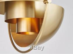 Nordic Luxury Round Metal Pendant Light Shape Changing Chandelier Golden Color