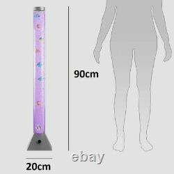 Novelty Colour Changing LED Bubble Lamp Tube Floor Tower Sensory Mood Light Fish