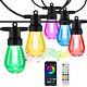 Outdoor String Lights Color Changing 48ft Sync With Music Led Patio Lights