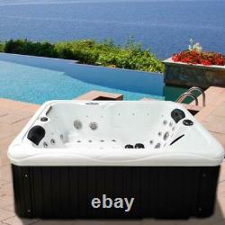Outdoor whirlpool With Heater LED Ozone Stairs Hot Tub Spa For 2 Persons 195x135