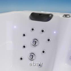 Outdoor whirlpool With Heater LED Ozone Stairs Hot Tub Spa For 2 Persons 195x135