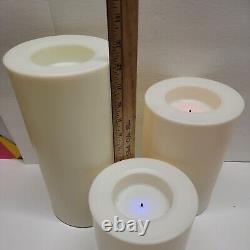 Partylite 12,9 & 6 x6 inch Color Changing LED Pillar Candles LDR12610 retired