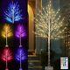 Pooqla 7 Ft 150 Led Colorful Birch Tree Color Changing Light Up Tree With Pin