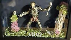 Predator Diorama / With Color Changing LED Lights / Size 14L X 11H X 2.5W