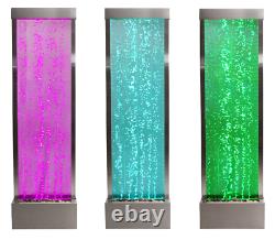 Primrose Bubble Water Wall With Colour Changing LED Lights 1.84M Stainless S