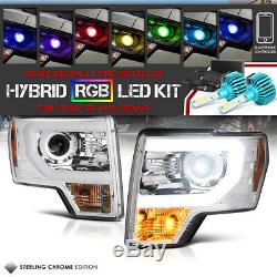 RAPTOR STYLE SMD DRL Headlights COLOR CHANGING LED LOW BEAM 09-14 Ford F150