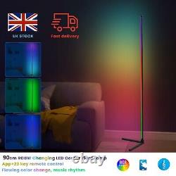 RGBW Colour Changing LED Floor Light Minimalist Mood Lamp Corner Stand 90cmTall
