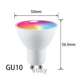 RGB LED Smart Light GU10 Bulbs Wifi Dimmable 5.5W Alexa Google Home 4PCS