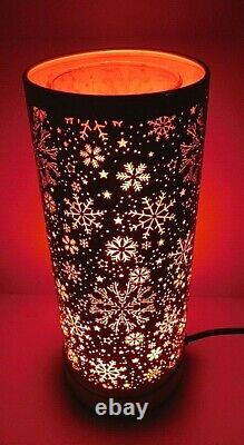 SNOWFLAKES' Color Changing LED Aroma Diffuser Oil Burner SILVER Lamp