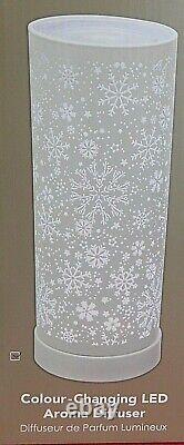 SNOWFLAKES' Color Changing LED Aroma Diffuser Oil Burner WHITE Lamp