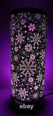 SNOWFLAKES' Color Changing LED Aroma Diffuser Oil Burner WHITE Lamp