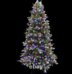 Santas Best 6ft Sugar Christmas Tree Frosted Snow Colour Change LED Lights (38)