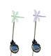 Set Of 2 Solar Powered Dragonfly Yard Garden Stake Color Changing Led Light