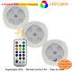 Set Of 3 Rgb Color Changing Led Lights, Wireless Remote Control Spotlights