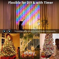 Smart LED Fairy Curtain Lights Color Changing, 400 LED RGB Window Curtain