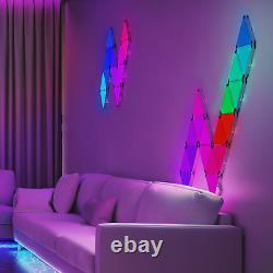 Smart LED Triangle Panel Light RGBIC Multicolour APP+Voice Control Music Sync