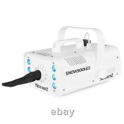 Snow Machine Blizzard Blower Effect LED Colour Changing DJ Disco Party inc Fluid