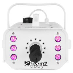 Snow Machine Blizzard Blower Effect LED Colour Changing DJ Disco Party inc Fluid