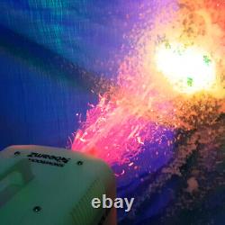 Snow Machine Blizzard Blower Effect LED Colour Changing DJ Disco Party inc Fluid