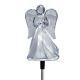 Solar Powered Angel With Frosted Skirt Yard Garden Stake Color Change Led Light