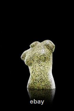 The Vogue Color Changing Mosaic Glass Torso Tone Lamp with wireless remote ctrl