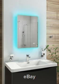 Turin 500x700mm Ambient Colour Change LED Bluetooth Mirror IncTouch Sensor Bathr