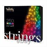 Twinkly 250 LED Multicolor String Lights Holiday Home Decor with Black Wire