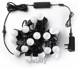 Twinkly Festoon Lights (33 ft) with 20 RGB Multicolour G45 LED Bulb Generation 2