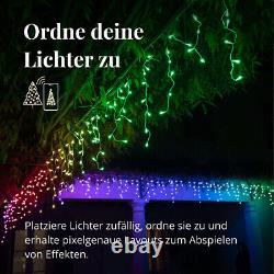 Twinkly ICICLE Smart Fairy Lights Ice Tap 190 RGBW LED 5m Cable Transparent