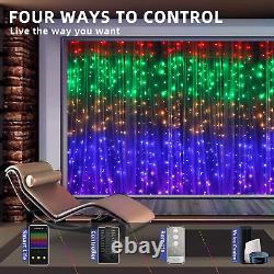 Vanthylit LED Curtain Lights Color Changing, Smart RGB Window String Lights, for