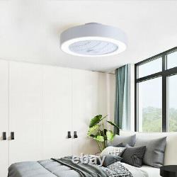 White Ceiling Fan with 3 Color LED Light Adjustable Remote Control 3-Wind-Speed