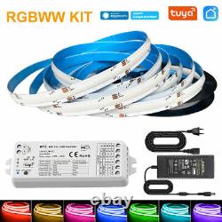 WiFi COB RGBW RGBWW Led Strip 24V 5M Flexible Dimmable Light Band Smart Life APP